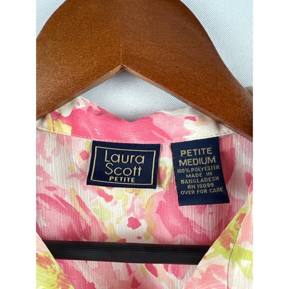 Laura Scott Petite Medium Floral Button-Up Blouse - Picture 5 of 5